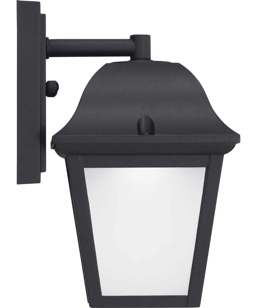 1-Light LED Small Wall Lantern Textured Black