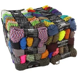 100 Pack - Various Colors - 550 Paracord Bulk Pack