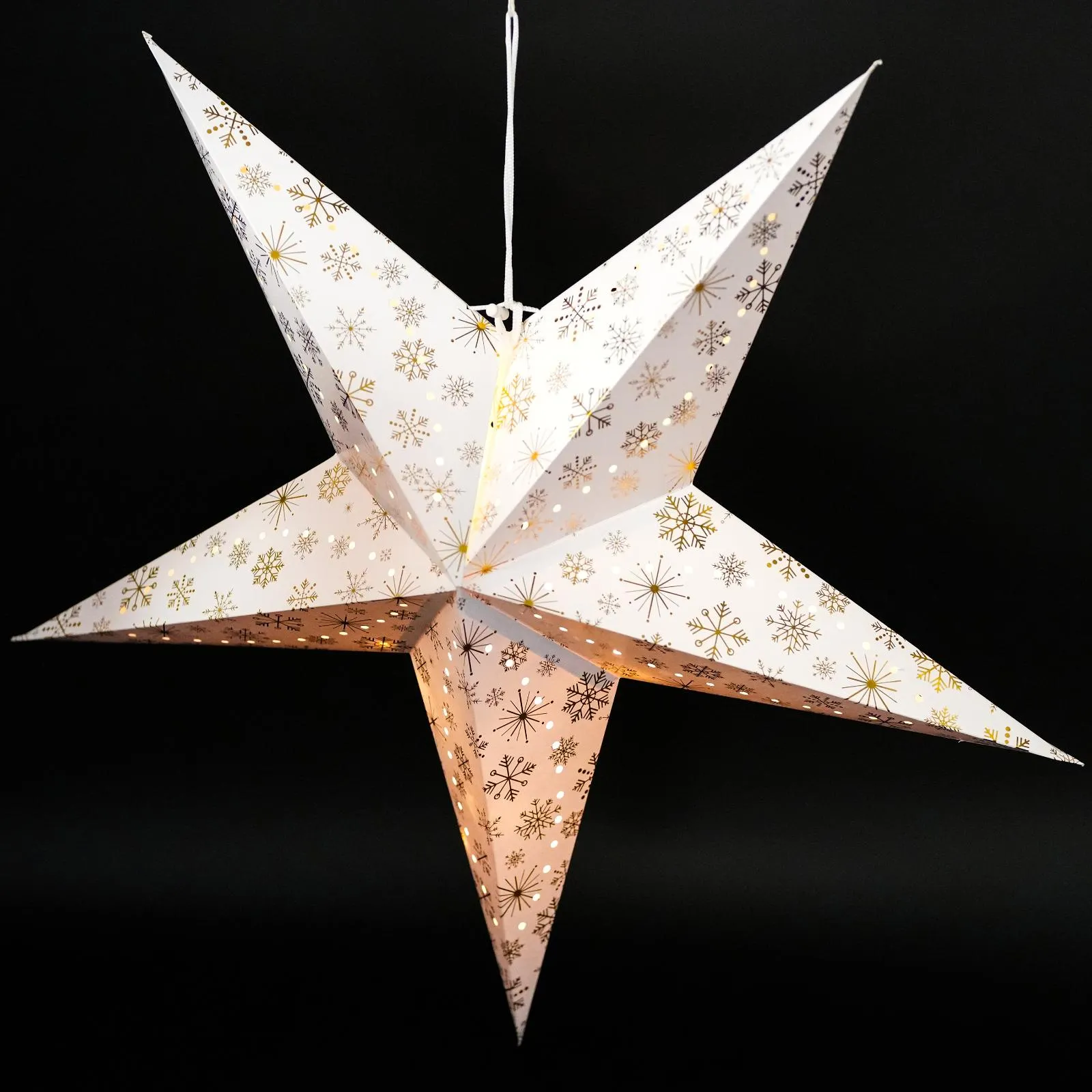 75 cm LED Hanging Paper Star Lantern