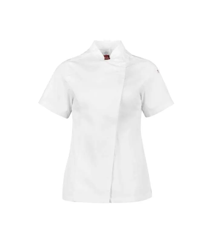 Alfresco Womens, Zip Front, S/S Vented Chef Jacket