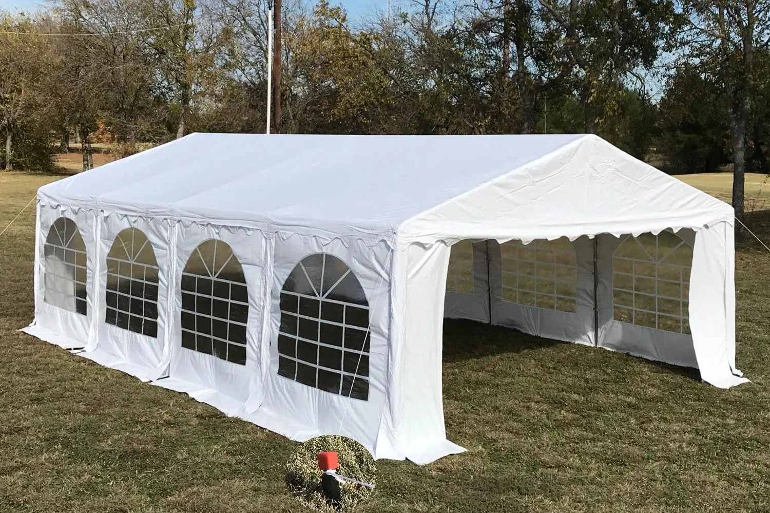 American Phoenix 16'x26' Party Tent- Blue   white