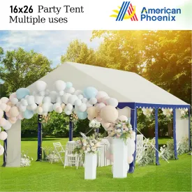 American Phoenix 16'x26' Party Tent- Blue   white