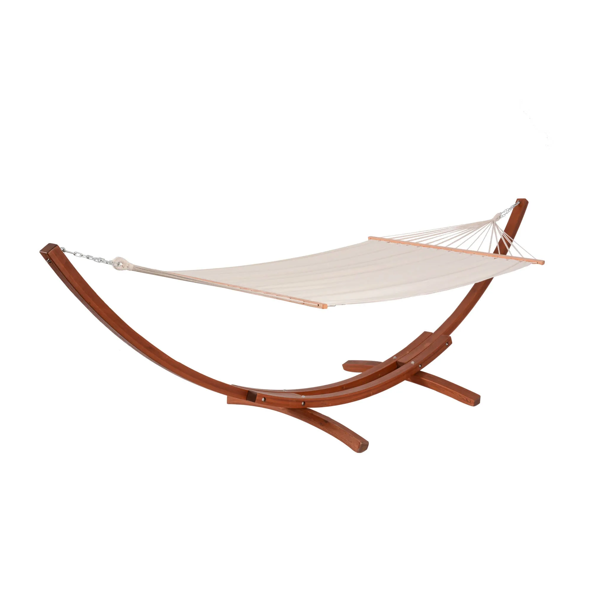 Bentwood Breeze Luxury Hammock With Wood Frame - Champagne