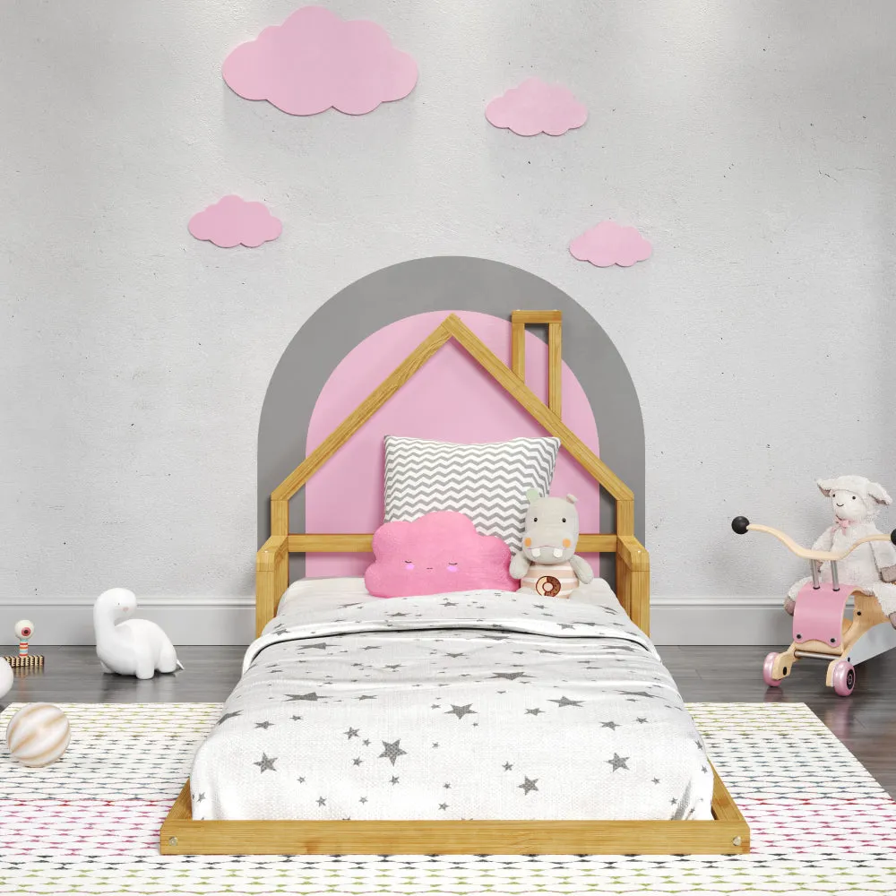 Casita Kids House Montessori inspired Floor Wood Twin Bed