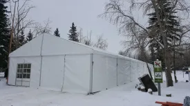 Clearspan Tent, 9M X 40M Plain Walls