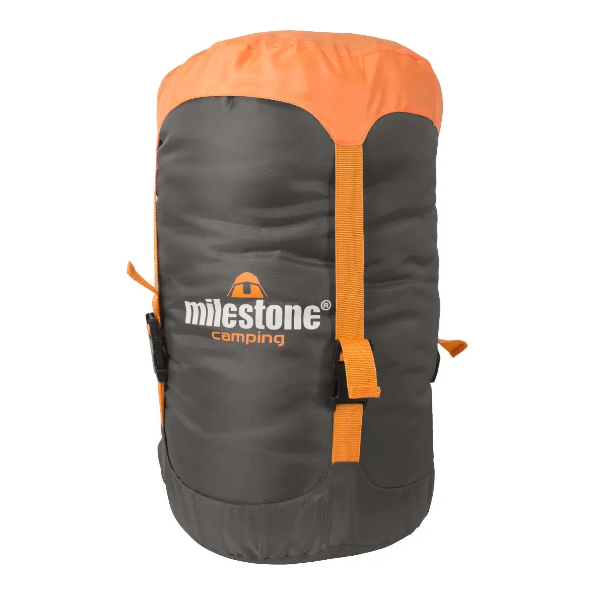 Envelope Sleeping Bag Single 3 Season Double Insulation Grey & Orange