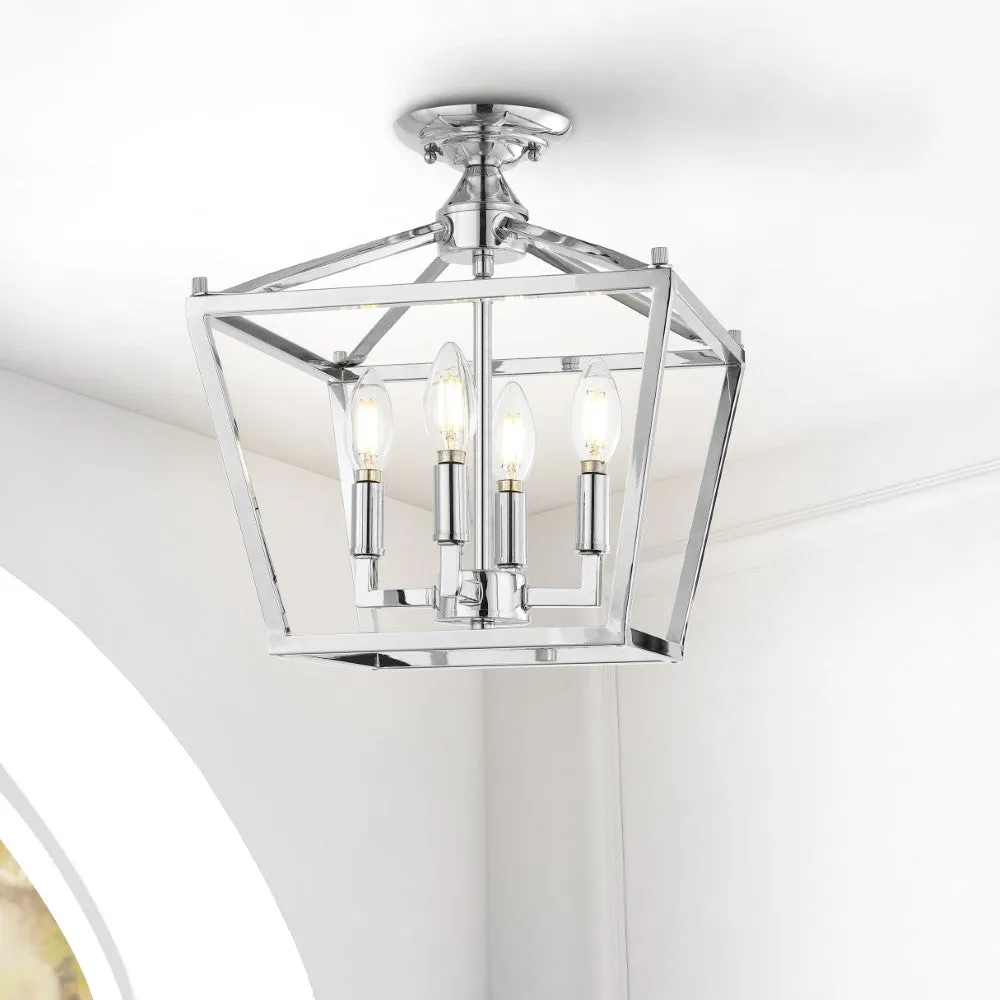 Flergo Iron Modern Farmhouse LED Flush Mount