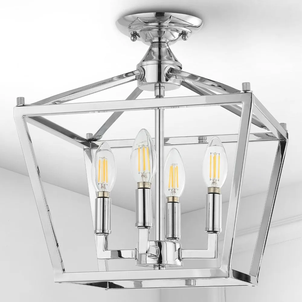 Flergo Iron Modern Farmhouse LED Flush Mount