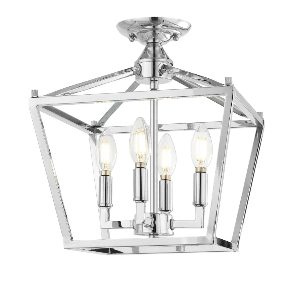 Flergo Iron Modern Farmhouse LED Flush Mount