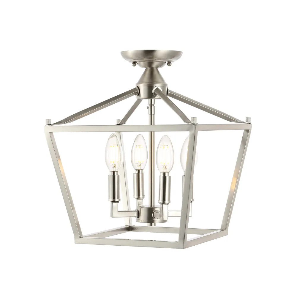 Flergo Iron Modern Farmhouse LED Flush Mount