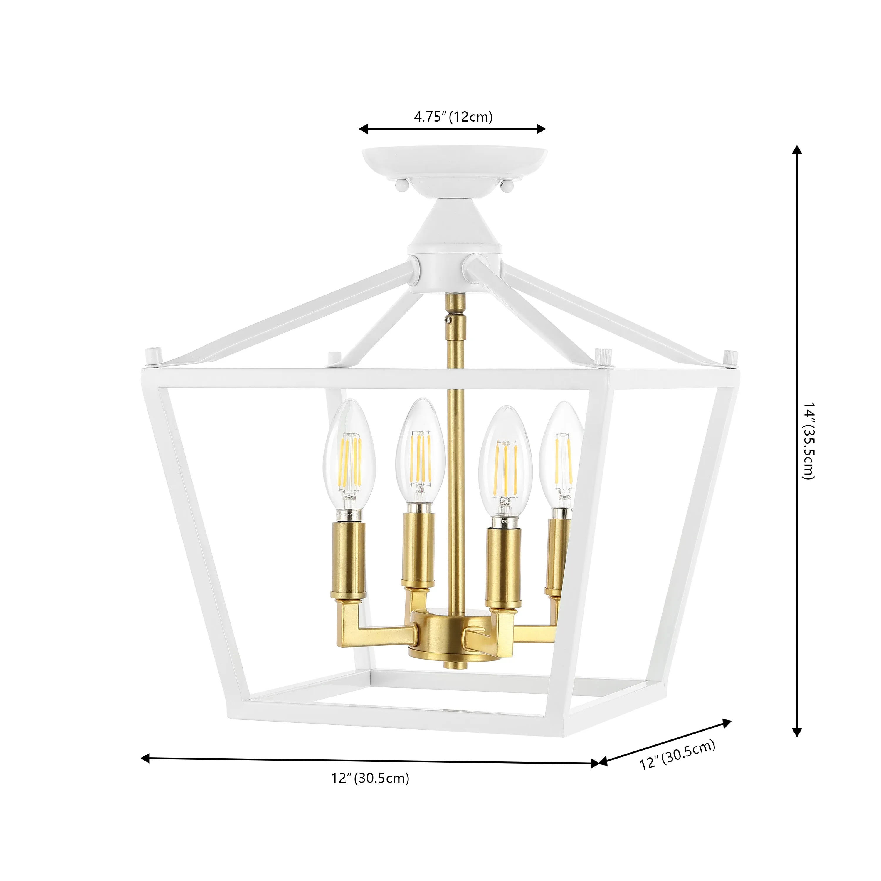 Flergo Iron Modern Farmhouse LED Flush Mount