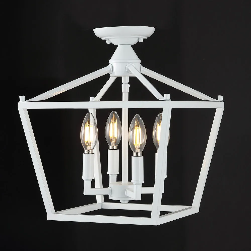 Flergo Iron Modern Farmhouse LED Flush Mount