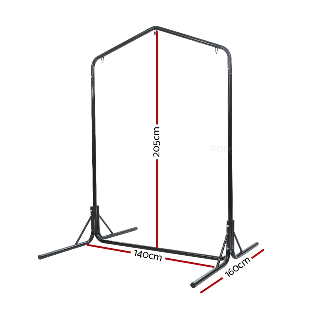 Heavy-Duty Steel Hammock Chair Stand 200kg 2-Person Outdoor Gardeon