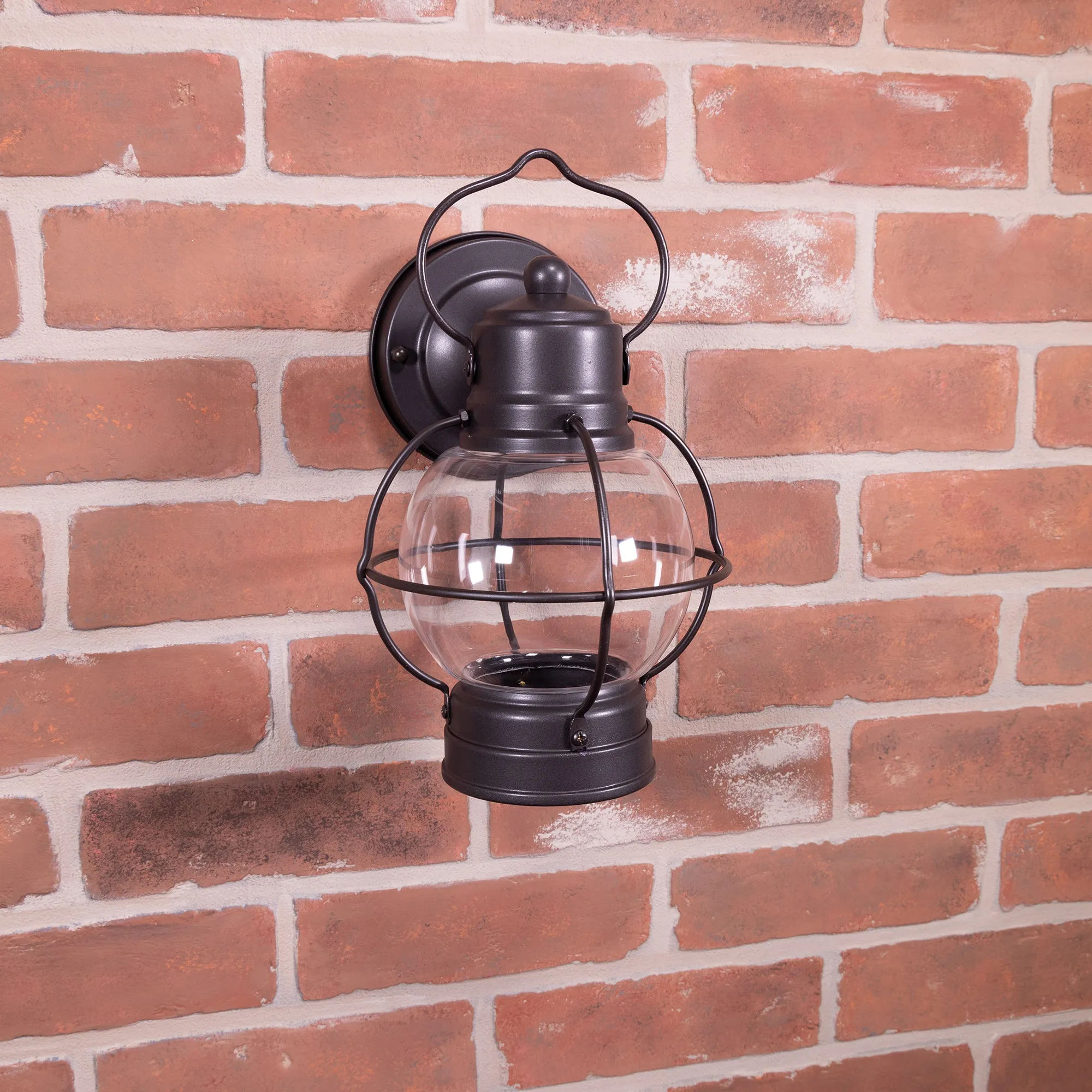 Integrated LED Farmhouse Lantern, 900 Lumens, 3KWet Location, Bronze Finish with Clear Glass Lens