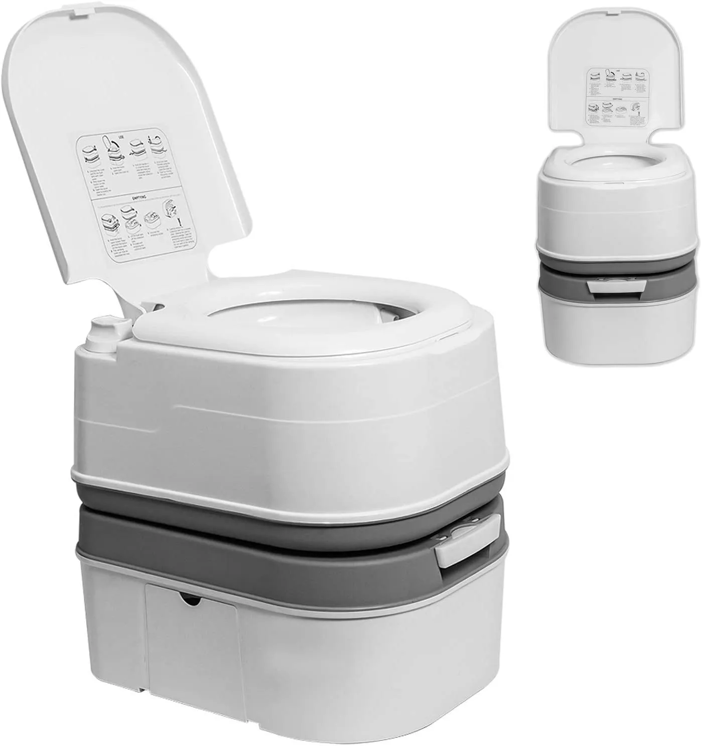 ITEM# 0071   TPS Power Sports Portable Toilet Flushing Splash-Free Dumping Camping Toilet Anti-Leak Water Pump Large Capacity Waste Tank Travel Toilet Quick and Easy Setup (Watch Video)