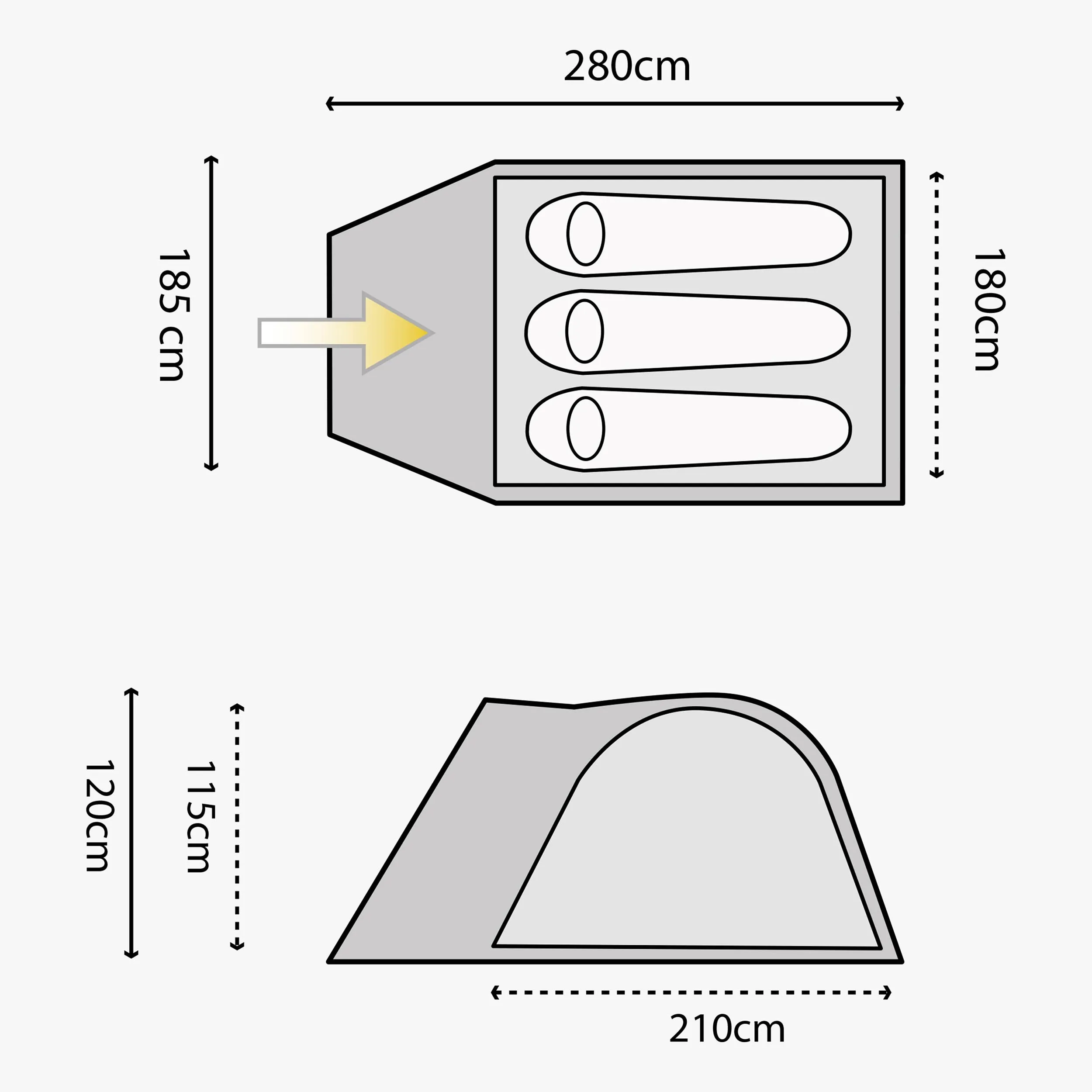 Juniper 3 Person Dome Tent