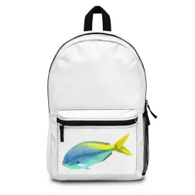 Light Blue and Yellow Fish Backpack (Made in USA)