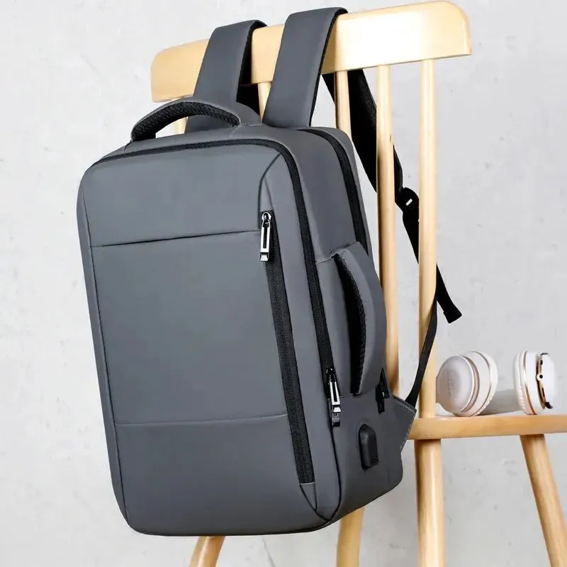 Men Large Capacity Backpack USB Charging Male Laptop Bagpack Waterproof Business Travel Back Pack Luggage Bag Mochila