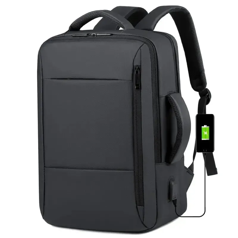 Men Large Capacity Backpack USB Charging Male Laptop Bagpack Waterproof Business Travel Back Pack Luggage Bag Mochila