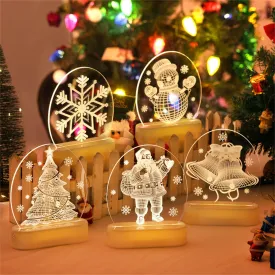 [MLH] LED Night Light 3D Night Light Room Decoration Lights Christmas Gifts