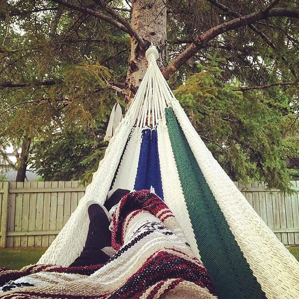 Nicaraguan Hammock with Eco-Friendly Bamboo Stand