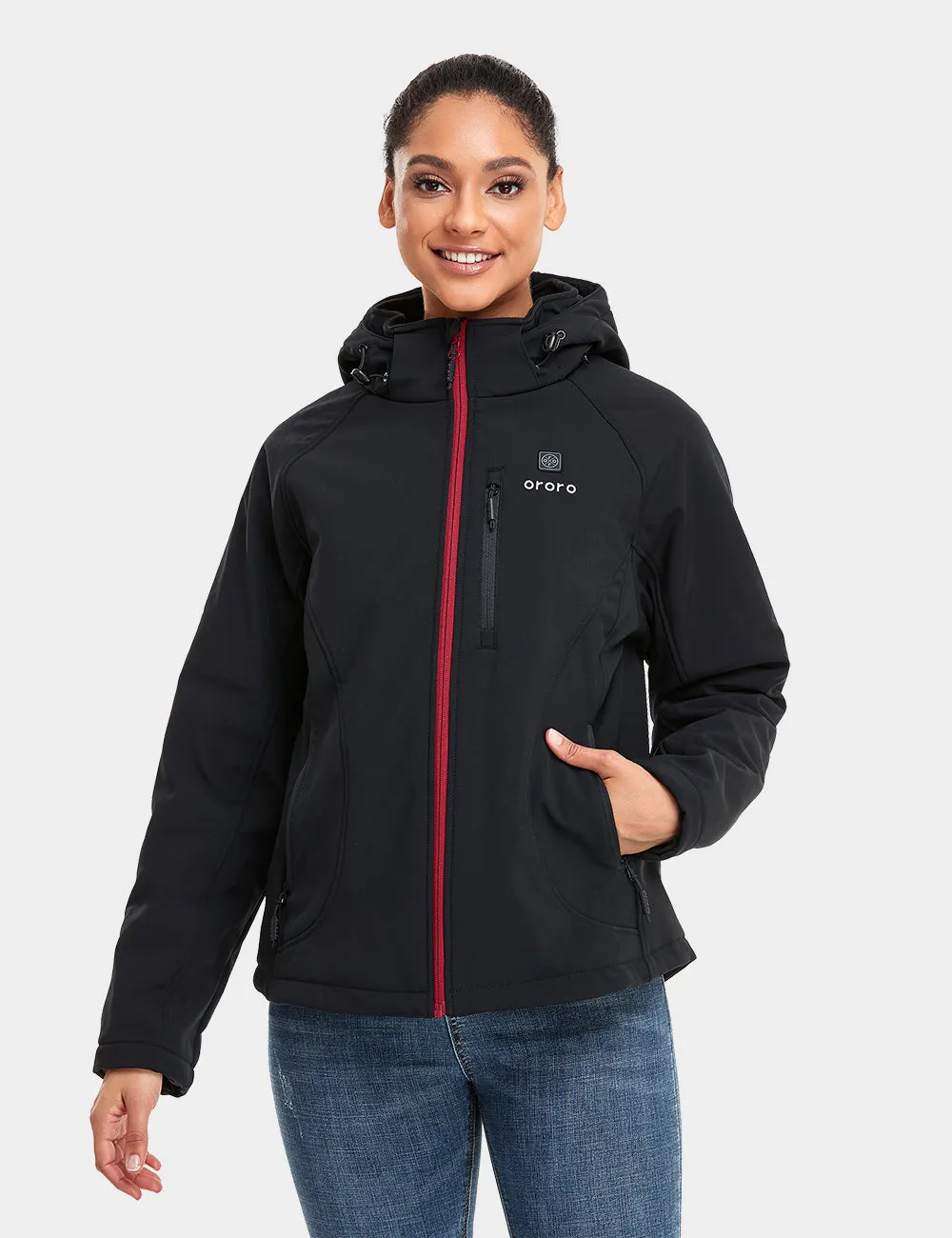 (Open-box) Women's Heated Jacket (4 Heating Zones) - Sharkskin Grey / Black