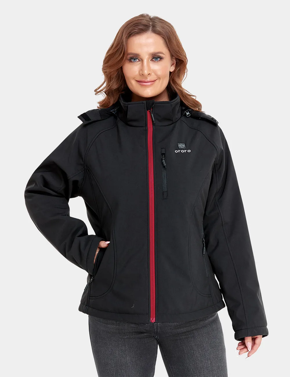 (Open-box) Women's Heated Jacket (4 Heating Zones) - Sharkskin Grey / Black