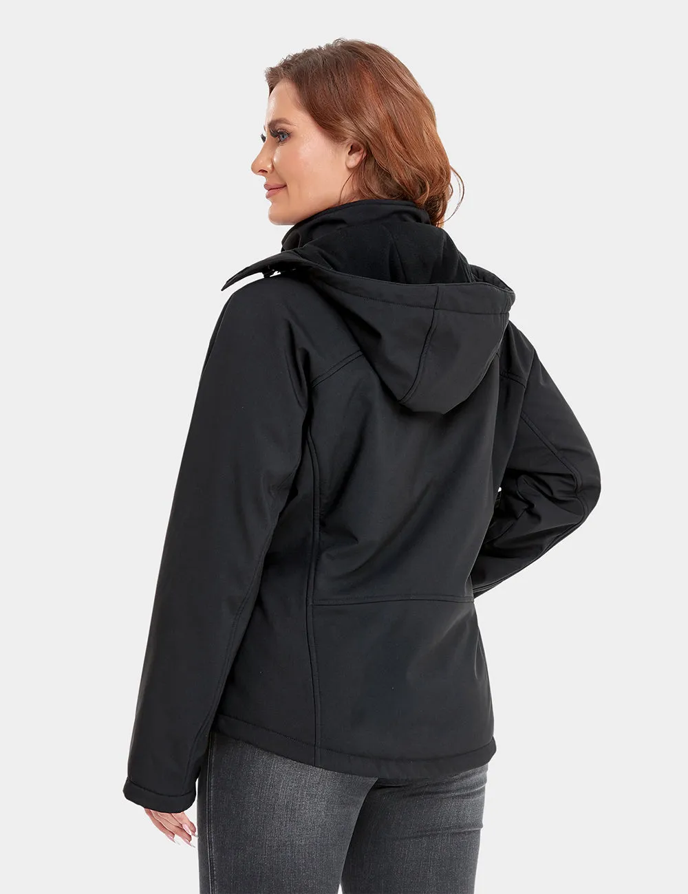 (Open-box) Women's Heated Jacket (4 Heating Zones) - Sharkskin Grey / Black