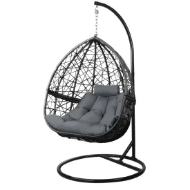 Outdoor Hanging Swing Chair Black