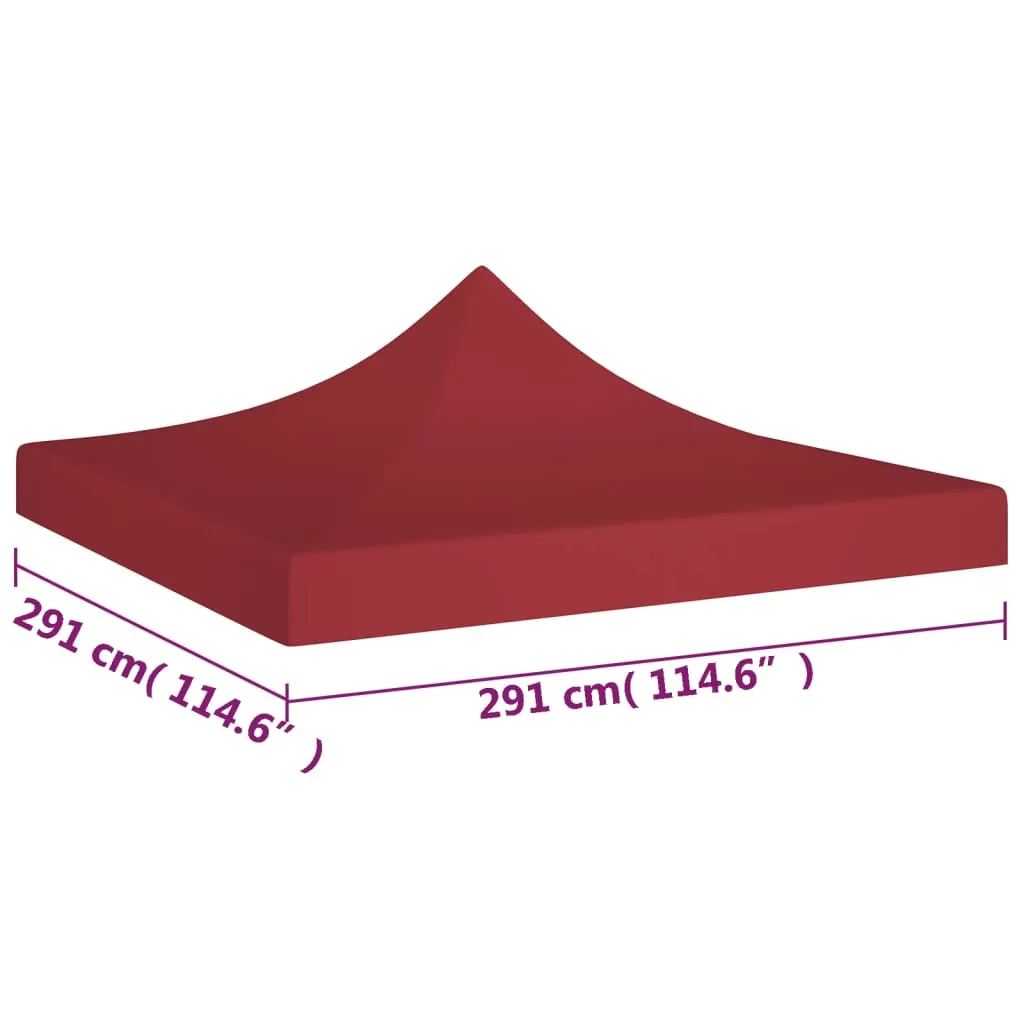 Party Tent Roof 3x3 m Burgundy 270 g/m²