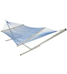 Pawleys Island Presidential Size Original DuraCord Rope Hammock - Coastal Blue