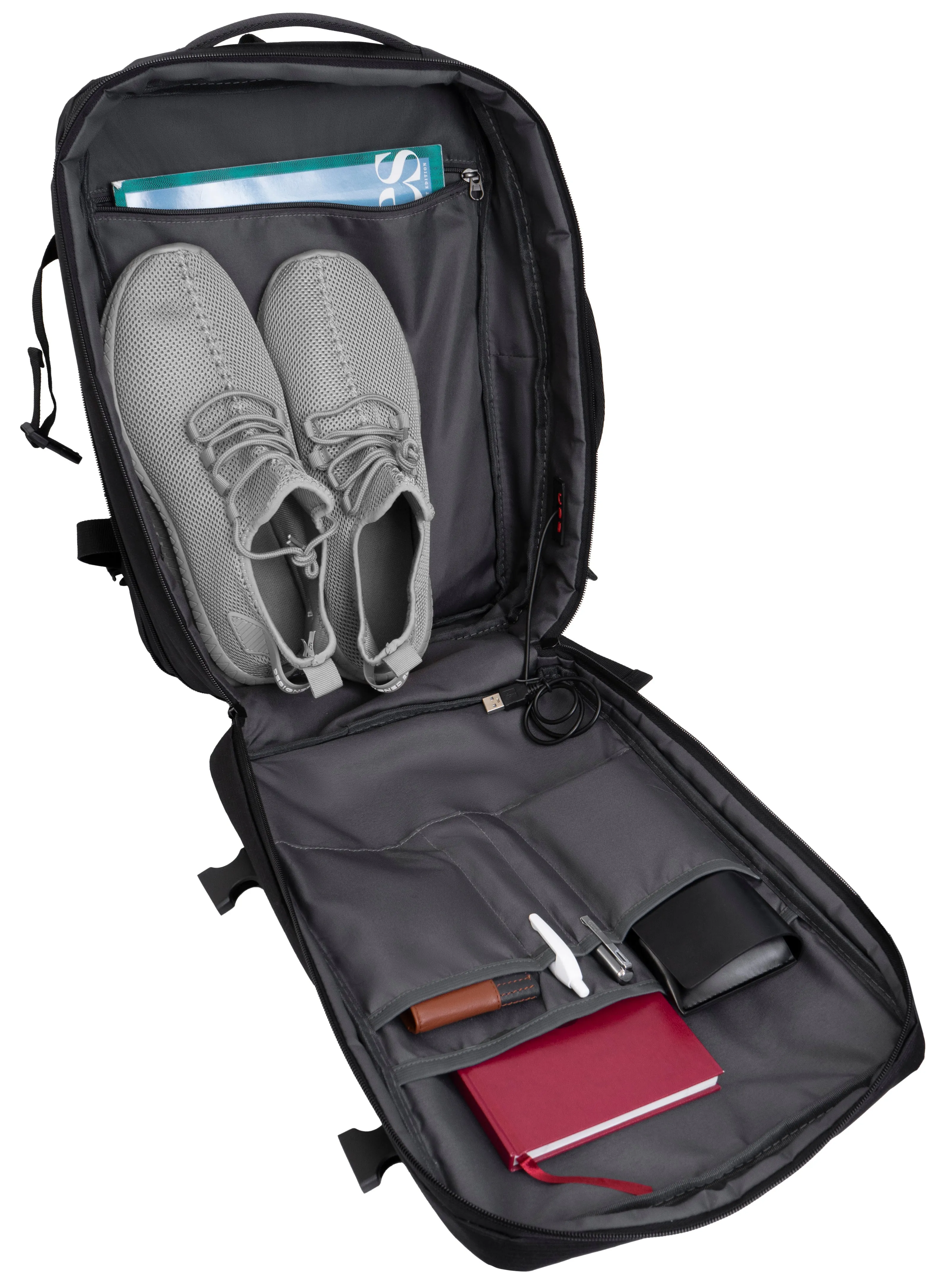 The Mitchell | 18-In Tarpaulin Expandable Travel Backpack with USB Port