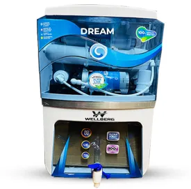 WELLBERG DREAM Water Purifier With 8-Stages Purifications RO UV UF TDS Adjuster, Fully Automatic And Advanced Filtration, Best For Home and Office Suitable for borewell,tanker,municipal water