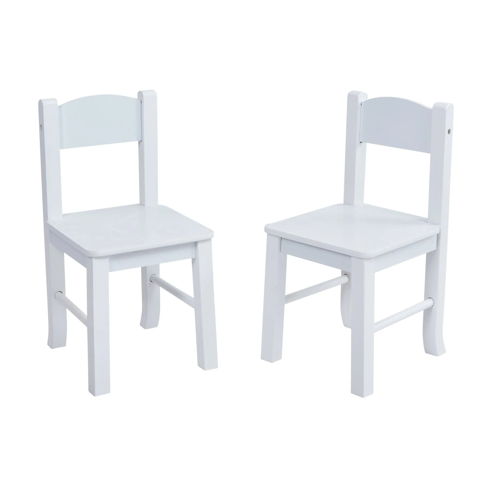 White Wooden Table and Chair Set